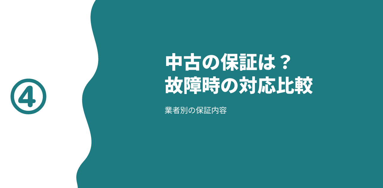 「中古ビジネスフォンの保証は？故障時の対応を比較」と書かれた記事のアイキャッチ画像